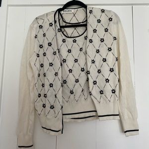 Vintage Escada floral beaded set